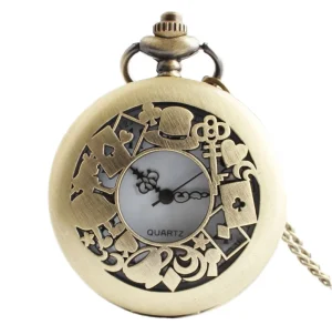 Antique Vintage Fashion Bronze Quartz Pocket Watch Dial Position Pocket Watches Gift for Men