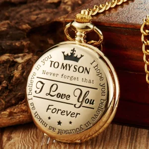 Antique Vintage Roman Numerals Quartz Pocket Watch Multicolor Case Necklace Pendant Clock Chain Men’s Women