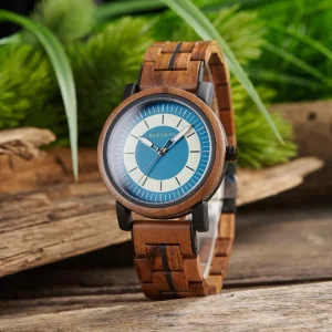 Art Design Unique Design High Quality Environmentally Friendly Classic Quartz Wood Watch Pointer 3BAR Water Resistant