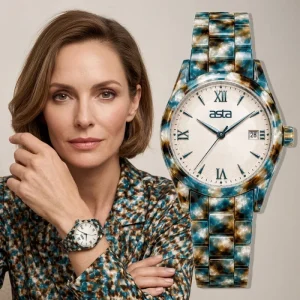 Asta Acetate Quartz Women Watch Resin Roman Numeral Unique Texture Luxurious and Niche Custom Gifting EU Market New Style