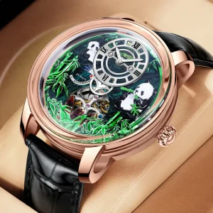 Auspicious Clouds Special Edition Mechanical Watch Men 41mm Dial 20mm Sapphire Crystal Moon Phase Automatic