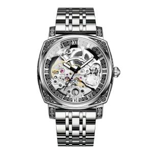 Authentic Brand Men’s Luxury Mechanical Watch Fully Automatic Tourbillon Sapphire Crystal Water Resistant Carved Alloy