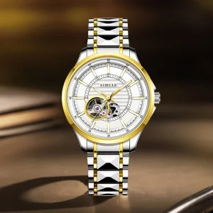 Automatic Mechanical Luxury Watch Men 42mm 50M Water Resistant Sapphire Crystal Stainless Steel Strap Business Casual