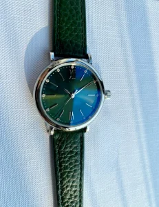 Automatic Mechanical Power Reserve Dress Watch Stainless Steel Case Leather Strap Sapphire Crystal Dial 3BAR Water Resistant for