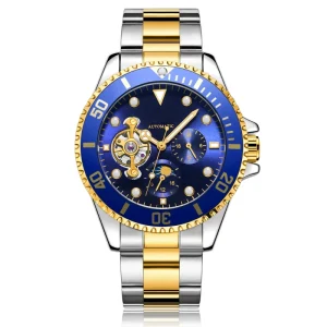Automatic Mechanical Self Winder Mens Luxury Watches Custom Logo Business Wrist Waterproof Watches for Mens