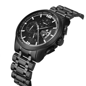Automatic Mechanical Sport Watch for Men Analog Dial Stainless Steel Sapphire Crystal 5ATM Water Resistant