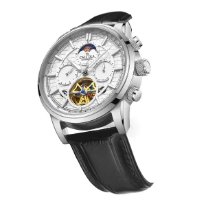 Automatic Mechanical Watch Analog Multifunctional Luminous Pointer 5ATM Waterproof Sapphire Crystal Hollow