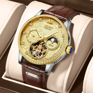 Automatic Mechanical Watch Dragon Hollow-out Design Business Fashion Waterproof Luminescent Casual Men’s Watch