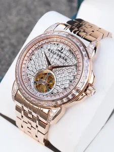 Automatic Mechanical Watch Full Diamond Luxury Men’s Gift Stainless Steel Band Water Resistant 50m
