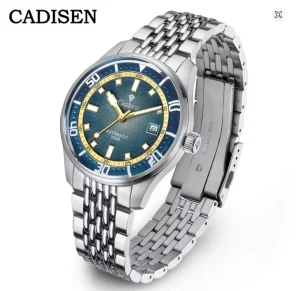 Automatic Mechanical Watch Silver Business Casual Waterproof Japan MIYOTA 8215 Movement Domed Glass Mens Watch