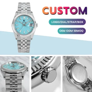 Automatic Mechanical Watch for Men Luxury Mechanical Watch Men’s Mechanical Watch Water Resistant 100m Leather Strap Custom case