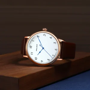Automatic Mechanical Watch for Men with Arabic Numbers Dial Genuine Leather Strap Luxury Designer Watches Reloj Mecanico