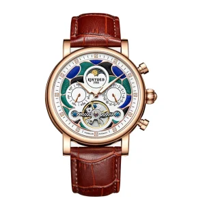 Automatic Mechanical Watch with Tourbillon Men’s Watch Openwork Multi Functional Watch