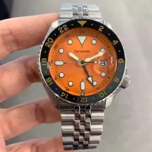 Automatic Men’s Mechanical Watch Calendar Magnifying Glass Waterproof Glow in the Dark Sports Watch