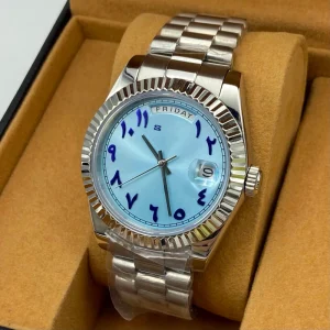 Automatic Watch With Arabic Numeral Dial Miyota8285 Mechanical Movement Sapphire Glass Casual and Fashionable for Men