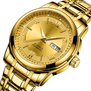 Automatic Watches Stainless Steel Luxury Gold Mechanical Men’s Wrist Watch Custom Logo
