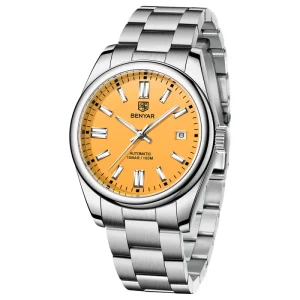 BENYAR 5185 Full Automatic Men’s Mechanical Watch High Quality Stainless Steel Strap Waterproof Calendar Luminous Features
