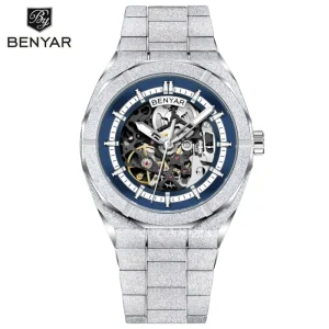 BENYAR 5212 Men’s Automatic Mechanical Watch 41mm Waterproof Stainless Steel Relojes Analogicos Hombre