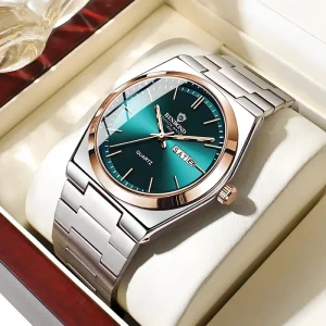 BINBOND B102 Fashion New Men Business Watch Quartz Stainless Steel Buckle Waterproof Luminous Calendar Men’s Watches for Man