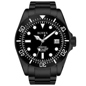 BLWRX 43mm 1000m Automatic Diver Watch Fully DLC Black Finishing