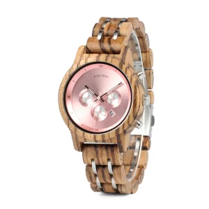BOBOBIRD Stainless Steel Women’s Watch Fashionable Chronograph Quartz Movement Luxury Business Watch for Girls Women
