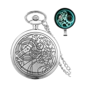BOSHIYA Modern Pocket Watch Roman Numerals Scale Quartz Movement Alloy Case 47mm Dial with Chain Gift