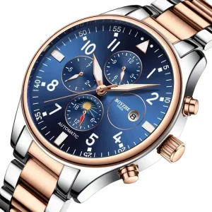 BOYZHE Factory Brand Mechanical Watch Manufacturer Customized Custom LOGO Fashionable Men’s Stainless Steel Mechanical Watch