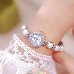 BS FA1805 New Retro Luxury Pearl Bracelet Quartz Women’s Watch