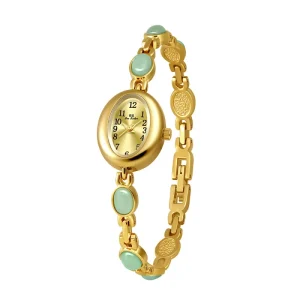 BS FA1883 New Women’s Watch Fashion Leisure Retro Natural Hotan Jade Quartz Watch