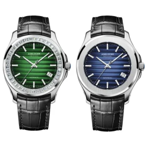 Baikal Watch Men’s Big Calendar Business Date Diamond Bezel Automatic Mechanical Watch 316L Stainless Steel
