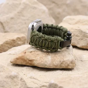 Baiyuheng Outdoor Survival Multifunctional Waterproof Tactical Paracord Watch Band Camping Hiking Emergency Gear