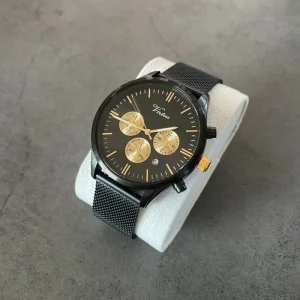Best Selling Chronograph Wrist Watch Men Stainless Steel Quartz Watch Water Resistant 3ATM Watches With Private Label
