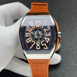 Best Selling Multifunction Calendar Men’s Stainless Steel case Genuine Leather Strap Business Watch Automatic Mechanical Watch