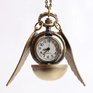 Big Bronze Dia 27MM Vintage Antique Model Ball Toy Wing Pocket Watch