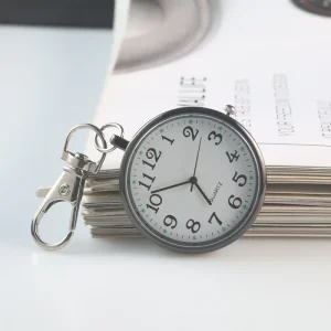 Big Dial Clear Elderly Children Nurse Doctor Pocket Watch Couples Hanging Watch Big Digital Keychain Watch