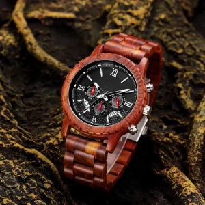Big Dial Watches Luxury Wood Men Watch with Custom Logo