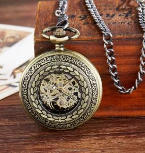 Big Glass Classic Mechanical Watch Roman Pocket Watches