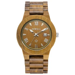 Big Promotion SalesHandmade Mans Wood Watch Quartz Gift Watch with Date Wood Watch for Men