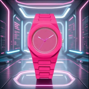 Black Quartz Watch for Men Women Ultra Thin Minimalist Style Solid Color Plastic Case