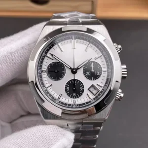 Black and White Stainless Steel Case Fully Functional Men’s Automatic Mechanical Watch