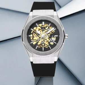 Brand New Koda Alloy Unisex Mechanical Automatic Sport Wrist Watch Dial 42mm Water Resistant White Silicone Power Reserve