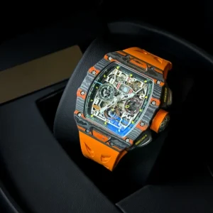Bright Limited Edition Three eye Chronograph Skeleton Carbon Fiber Men’s Automatic Mechanical Watch