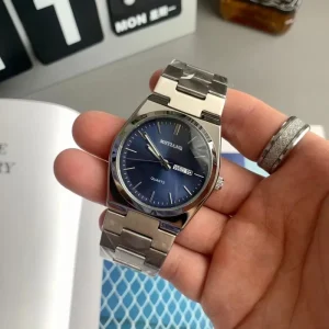 Business Casual Men’s Watches Stainless Steel Band Quartz Wristwatch With Luminous Pointers