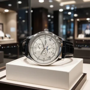Business Casual Quartz Watch Men Leather Band Waterproof Analog Fashion Wristwatch Simple Dial Gift Office Daily Wear