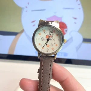 Business Classic Unisex Tonneau Moon Phase Dress Watch Pointer Pearl Diamond Markers Brown Pattern Leather Band