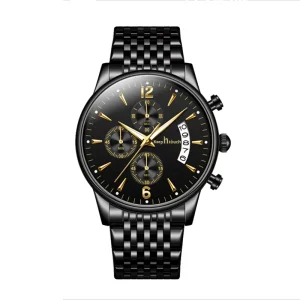 Business Luxury Water Resistant Quartz Watches Stainless Steel Bands Wrist Watches for Men