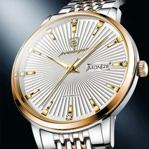 Business Men Quartz Watch Luxury Wristwatches Steel Strap Waterproof Sports