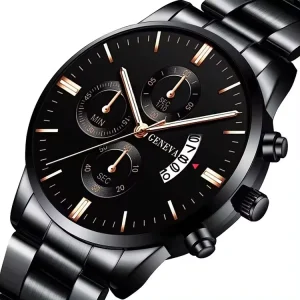 Business Men’s Watch Luxury Dial Men’s Leisure Quartz Watch Fashion Wristwatch
