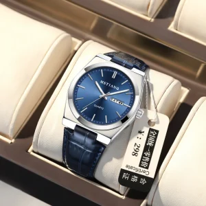 Business Men’s Watch Simple Versatile Luminous High Value Fashion Casual Quartz Watch with Date and Week