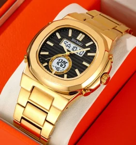 Business Mens Wrist Watch Waterproof Classic Stainless Steel Outdoor Digital Watch